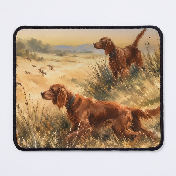 Item preview, Elegant Irish Setters in an Autumn Hunting Landscape designed and sold by TammyHunterArt.