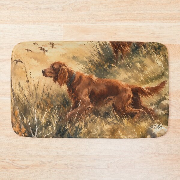 Item preview, Elegant Irish Setters in an Autumn Hunting Landscape designed and sold by TammyHunterArt.