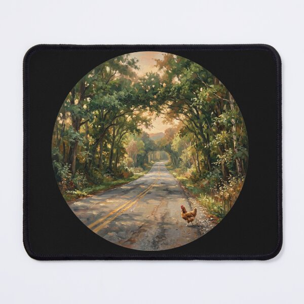Item preview, Hawaiian Tree Tunnel Circle with Chicken Crossing Road Tank Top, Kauai Island Vacation Gift, Tropical Road Trip Graphic Tee designed and sold by pipolabco.