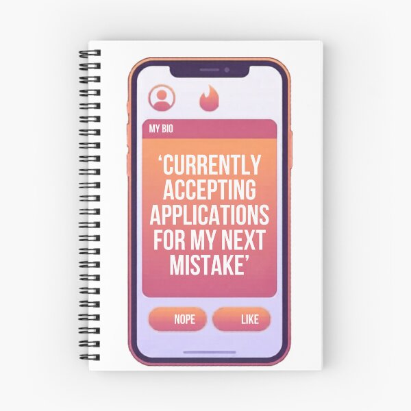 Item preview, Dating App Bio Next Mistake Funny Tinder Parody designed and sold by Wit & Wear.