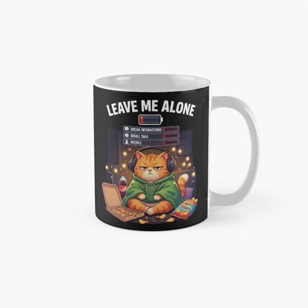 Item preview, Déjame en paz – Meme divertido y antisocial de gato introvertido y gamer con baja batería social designed and sold by pipolabco.