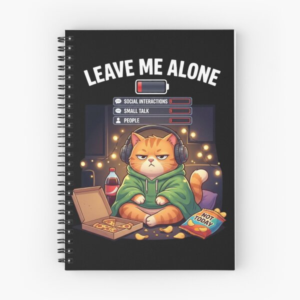 Item preview, Leave Me Alone – Low Social Battery Introvert Cat Gamer Funny Antisocial Meme designed and sold by pipolabco.