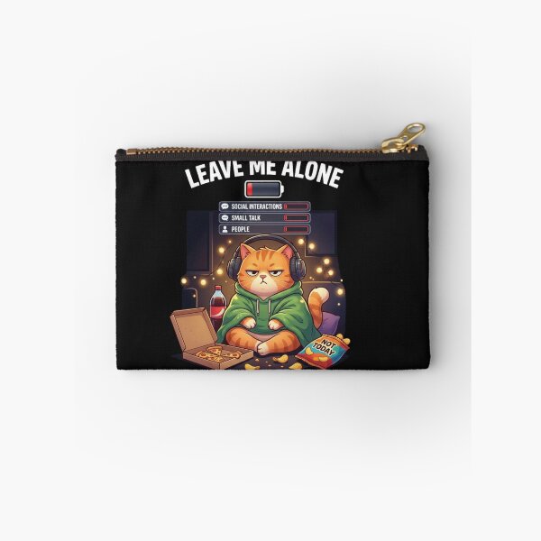 Item preview, Leave Me Alone – Low Social Battery Introvert Cat Gamer Funny Antisocial Meme designed and sold by pipolabco.
