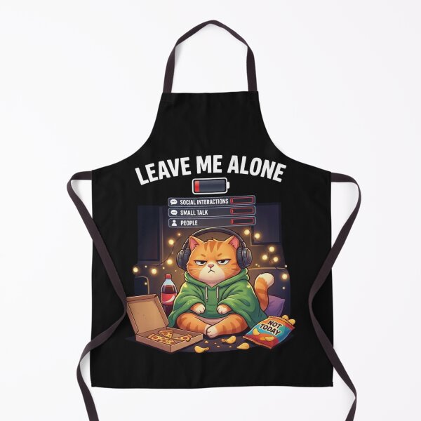Item preview, Leave Me Alone – Low Social Battery Introvert Cat Gamer Funny Antisocial Meme designed and sold by pipolabco.