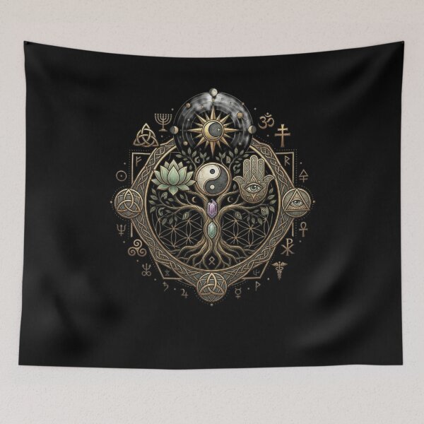 Item preview, Ultimate Spiritual Tree of Life Sacred Geometry Mandala designed and sold by RoyalDeluxGo.