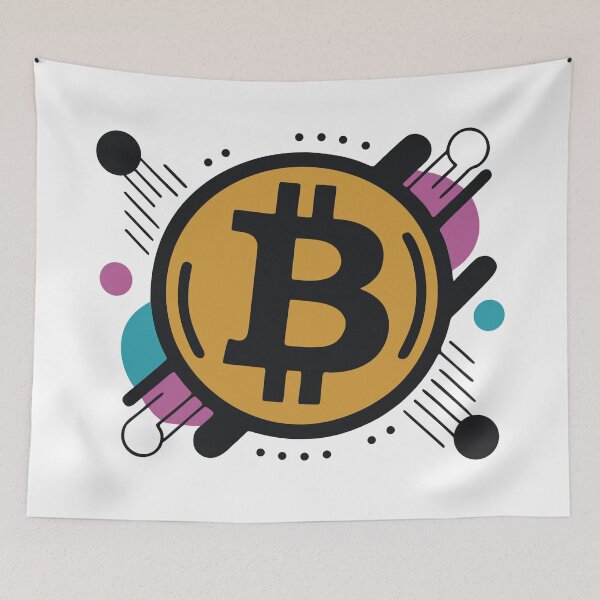 Artikelvorschau, Bitcoin Pop Art – Lebendiges Krypto-Coin-Design entworfen und verkauft von cabana.space.