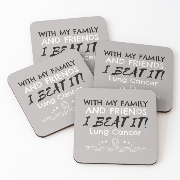 Item preview, With My Family And Friends I Beat It! Lung Cancer designed and sold by ACA Design & Print.