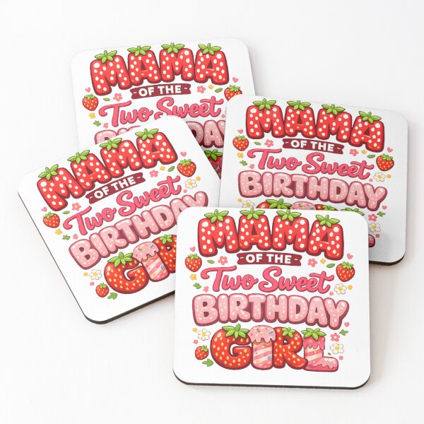 Item preview, Cute Strawberry Mom Shirt Mama of the Two Sweet Birthday Girl T-Shirt 2nd Birthday Matching Graphic Tee designed and sold by pipolabco.