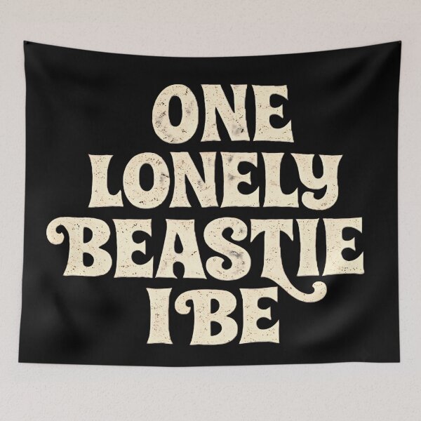 Item preview, One Lonely Beastie I Be | Vintage Retro Groovy Typography Aesthetic Design designed and sold by Hamza25const.