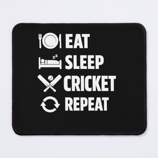 Item preview, Funny Cricket Player Shirt Eat Sleep Cricket Repeat T-Shirt, Cricket Lover Gift, Sports Fan Graphic Tee designed and sold by pipolabco.