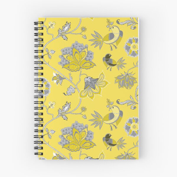 Item preview, Exotic chintz with bird - ultimate gray & illuminating yellow designed and sold by kobyakov.