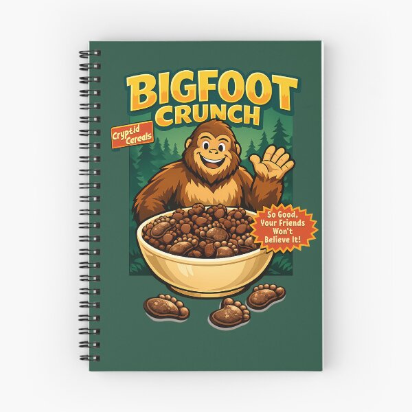 Item preview, Cryptid Cereals: Bigfoot Crunch designed and sold by FoxBaine Designs.