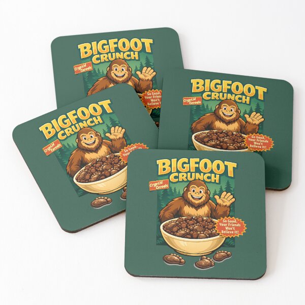 Item preview, Cryptid Cereals: Bigfoot Crunch designed and sold by FoxBaine Designs.
