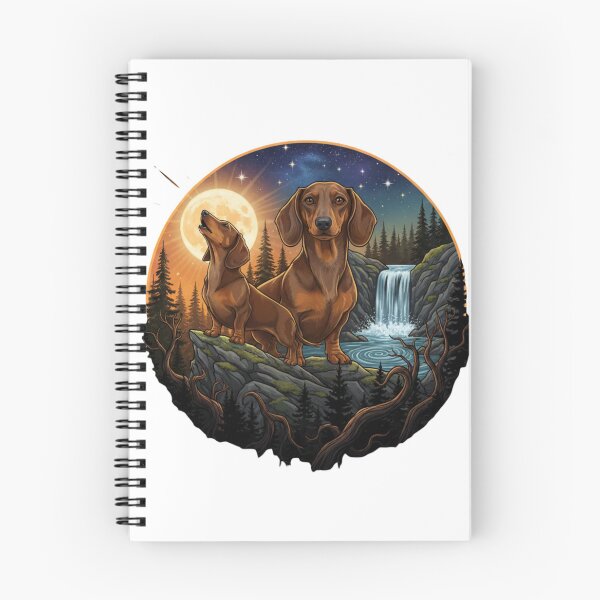 Item preview, Moonlight Dachshunds Adventure T-Shirt, Wiener Dog Lover Gift, Cute Sausage Dog Forest Night Graphic Tee designed and sold by pipolabco.
