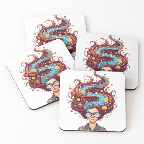 Item preview, Fruit Hair Woman Sunglasses Portrait designed and sold by AbanoubStore.
