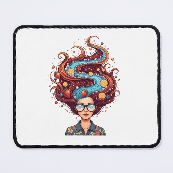 Item preview, Fruit Hair Woman Sunglasses Portrait designed and sold by AbanoubStore.
