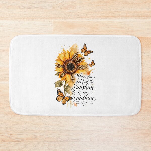 Item preview, Be The Sunshine Sunflower Leopard Print Butterfly Inspirational Quote designed and sold by AZABSTORE.