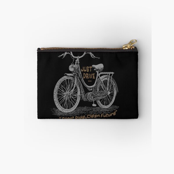Item preview, Just Drive – Silent Ride, Clean Future | Vintage Bicycle Illustration designed and sold by zoliartdesign.