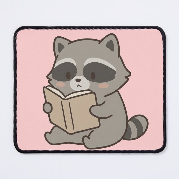 Item preview, A Cute Baby Racoon Reading His Book designed and sold by shellle in the ocean.