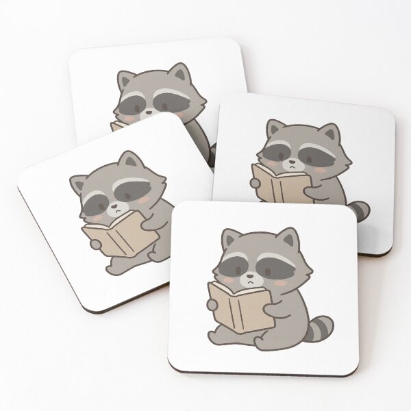 Item preview, A Cute Baby Racoon Reading His Book designed and sold by shellle in the ocean.