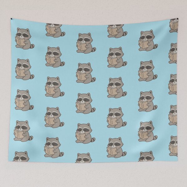 Item preview, A Cute Baby Racoon Reading His Book designed and sold by shellle in the ocean.