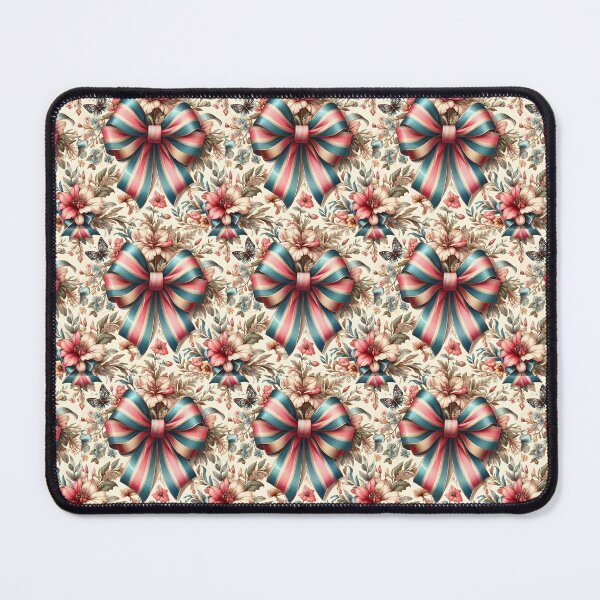Item preview, Coral Teal Vintage Striped Bow designed and sold by Apex Designs.