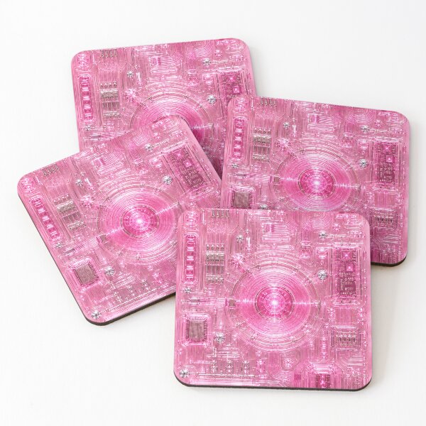 Item preview, Pink Circuit Board Electronics Pattern Y2K designed and sold by PixelPanduh.