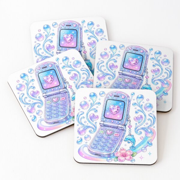 Item preview, Y2K Sparkle Flip Phone Dolphin Dream designed and sold by MeanPanduh.