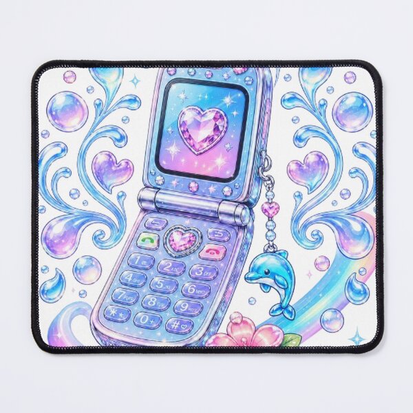 Item preview, Y2K Sparkle Flip Phone Dolphin Dream designed and sold by MeanPanduh.