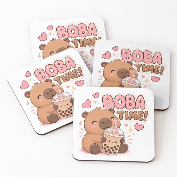 Item preview, Cute Capybara Bubble Tea Sticker designed and sold by LilisCuties.