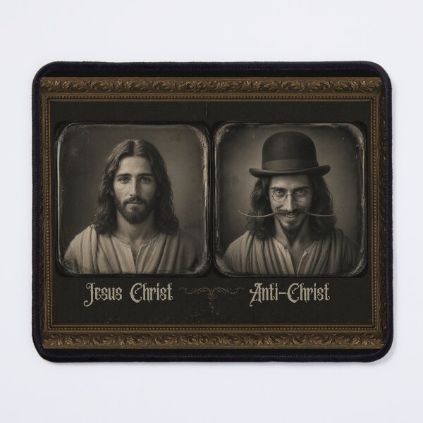 Item preview, Jesus Christ / Anti-Christ Vintage Daguerreotype Gothic Satire designed and sold by Alt Christian.
