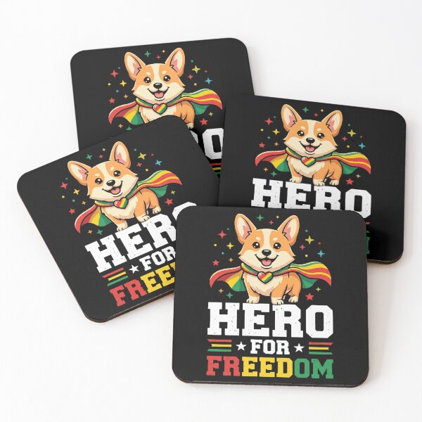 Item preview, Hero For Freedom, Happy Juneteenth day, Corgi Hero for Freedom Juneteenth Day for Dog Mother Father. designed and sold by NewaveBoutique.