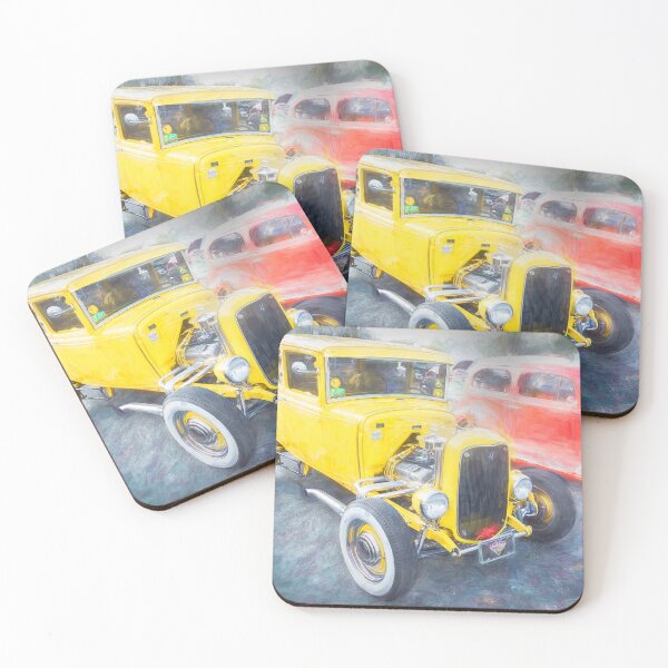 Item preview, 1930 Yellow Ford Hot Rod 5 Window Coupe X101 designed and sold by RichFrancoCars.