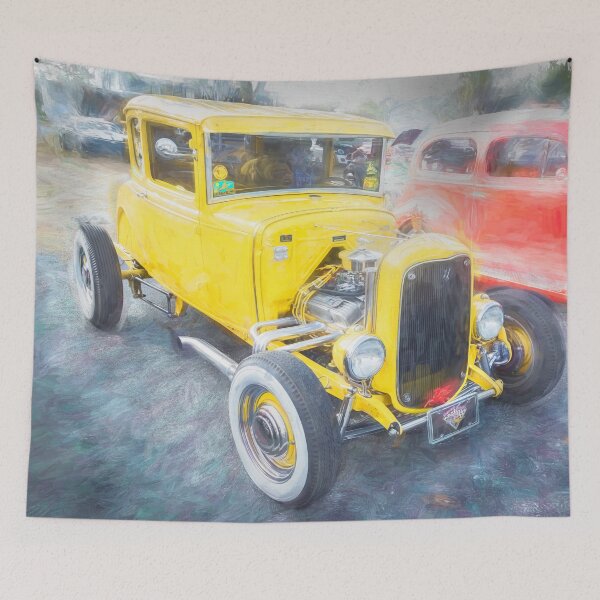 Item preview, 1930 Yellow Ford Hot Rod 5 Window Coupe X101 designed and sold by RichFrancoCars.