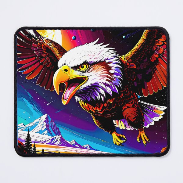 Item preview, Bald eagle in flight at night designed and sold by Creative Visualize.