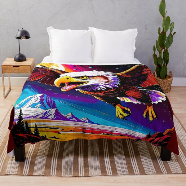 Item preview, Bald eagle in flight at night designed and sold by Creative Visualize.
