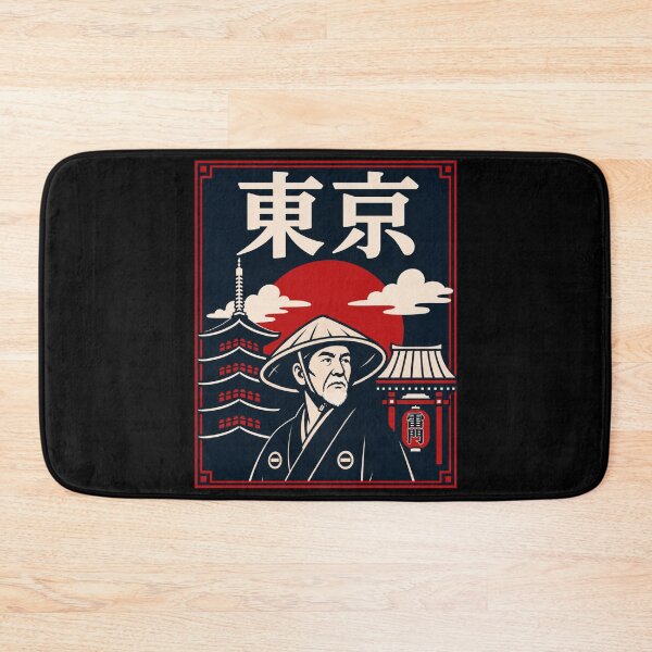 Item preview, Tokyo Japan Vintage Travel Poster – 東京 Kanji Asakusa Temple Art designed and sold by Lyfeinsights.