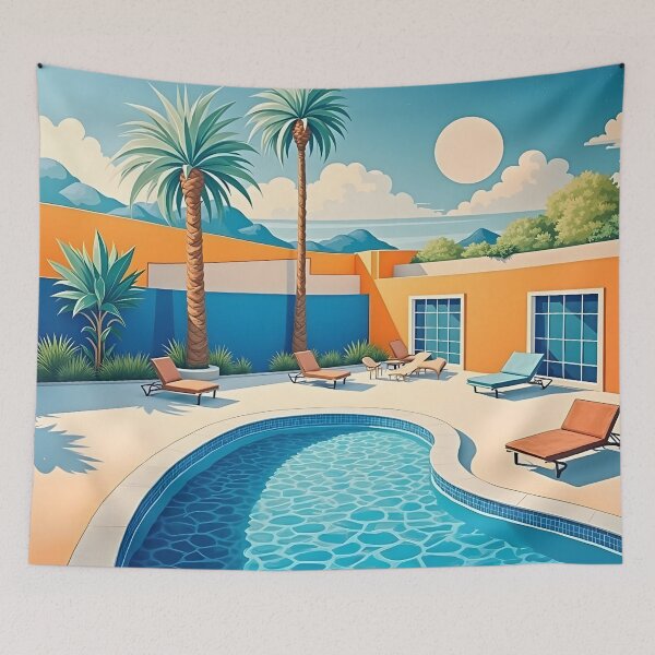 Item preview, Swimming Pool David Hockney  designed and sold by Vicky Brago-Mitchell®.