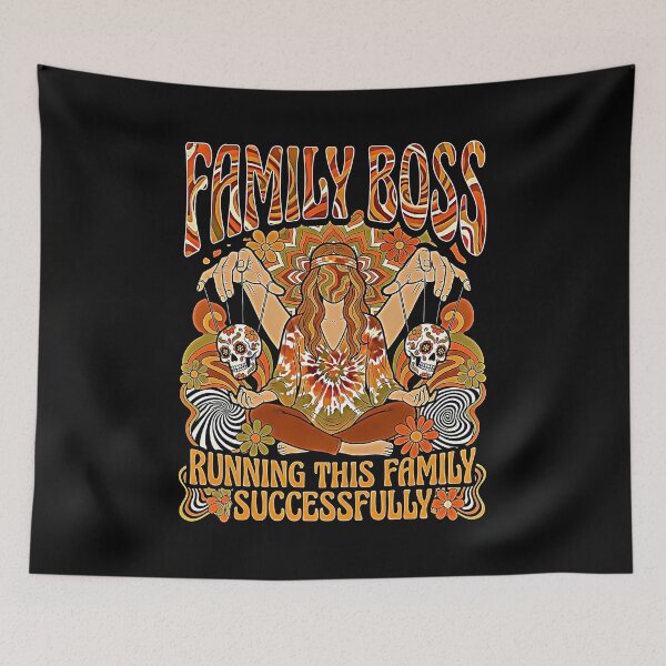 Item preview, Family Boss Running This Family Successfully Retro Groovy Woman Skull  designed and sold by graphixpolash.