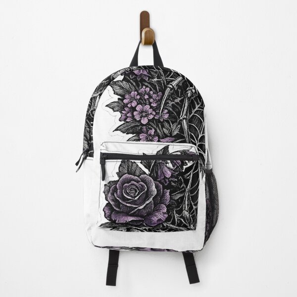 Item preview, Gothic Spider Web Floral Tattoo Sticker | Dark Purple Roses Arachnid Art designed and sold by NeonKawaiiCo.