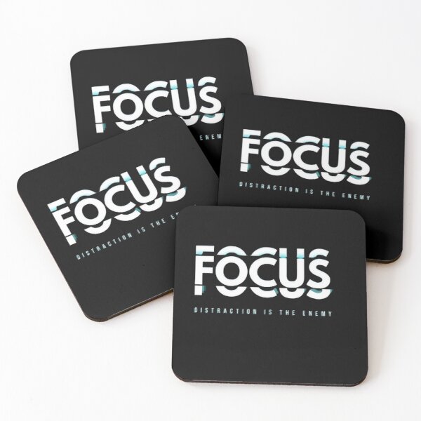 Item preview, Focus - Distraction Is The Enemy Motivational Quote designed and sold by thazinart.