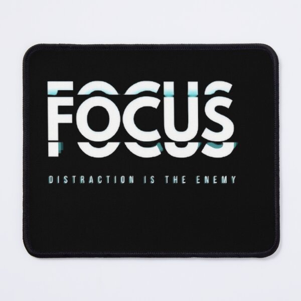 Item preview, Focus - Distraction Is The Enemy Motivational Quote designed and sold by thazinart.