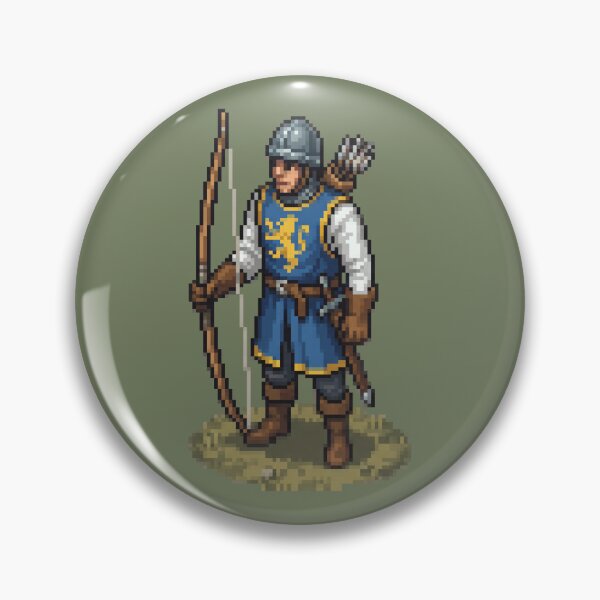 Item preview, English Longbowman — Pixel Art Medieval Archer designed and sold by Koyaanisqatsian.