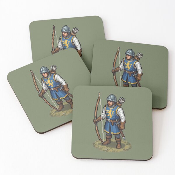 Item preview, English Longbowman — Pixel Art Medieval Archer designed and sold by Koyaanisqatsian.