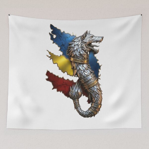 Item preview, Romanian Wolf Emblem – Antic Fantasy Flag Art designed and sold by VladisWorld.