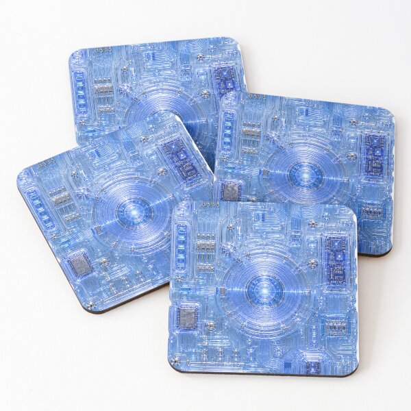 Item preview, Baby Blue Circuit Board Electronics Pattern Y2K designed and sold by MeanPanduh.