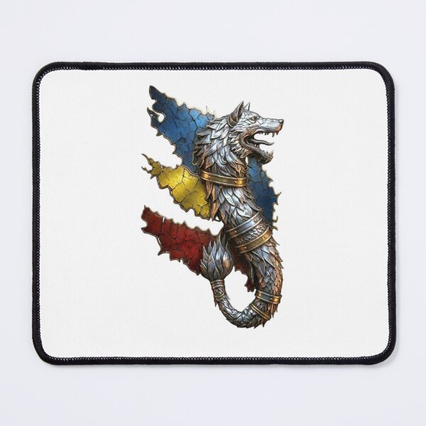 Item preview, Romanian Wolf Emblem – Antic Fantasy Flag Art designed and sold by VladisWorld.