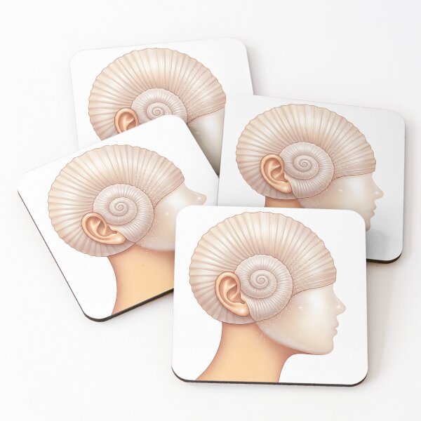 Item preview, Seashell Hair Human Profile Illustration designed and sold by AbanoubStore.