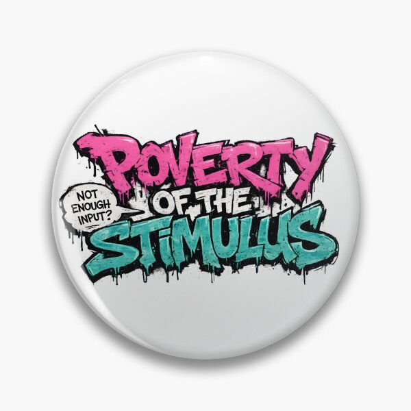 Item preview, Poverty of the Stimulus Generative Grammar Graffiti designed and sold by Nerd Romance Café.