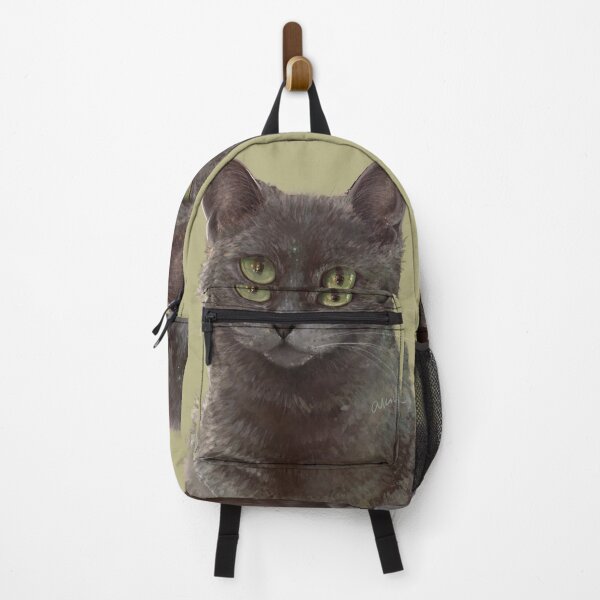 Item preview, Emerald Eyes: Detailed Hand-Drawn Blue Cat Portrait / 祖母綠之眼：細緻手繪灰藍貓肖像 / エメラルドの瞳：繊細な手描きのロシアンブルー風猫の肖像 designed and sold by MeowdelStudio.
